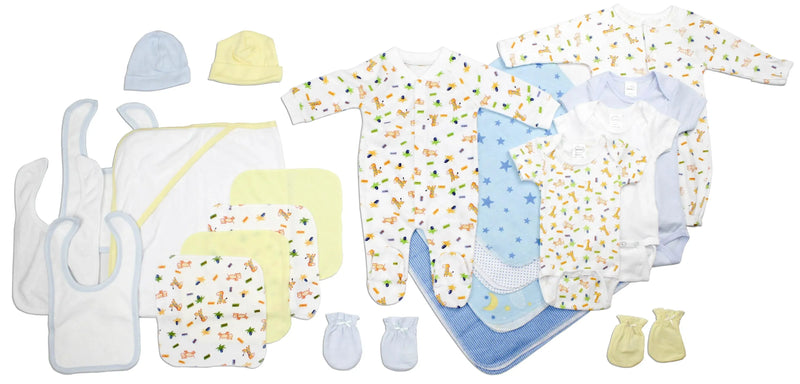 An image displaying Newborn Baby Boy 21 Piece Baby Shower Gift Set by Bambini