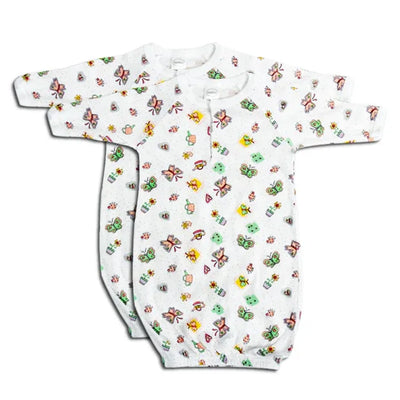 An image displaying Girls Print Infant Gowns - 2 Pack by Bambini