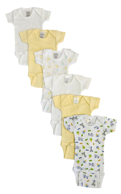An image displaying Baby Boy, Baby Girl, Unisex Short Sleeve Onezies Variety (pack Of 6) by Bambini