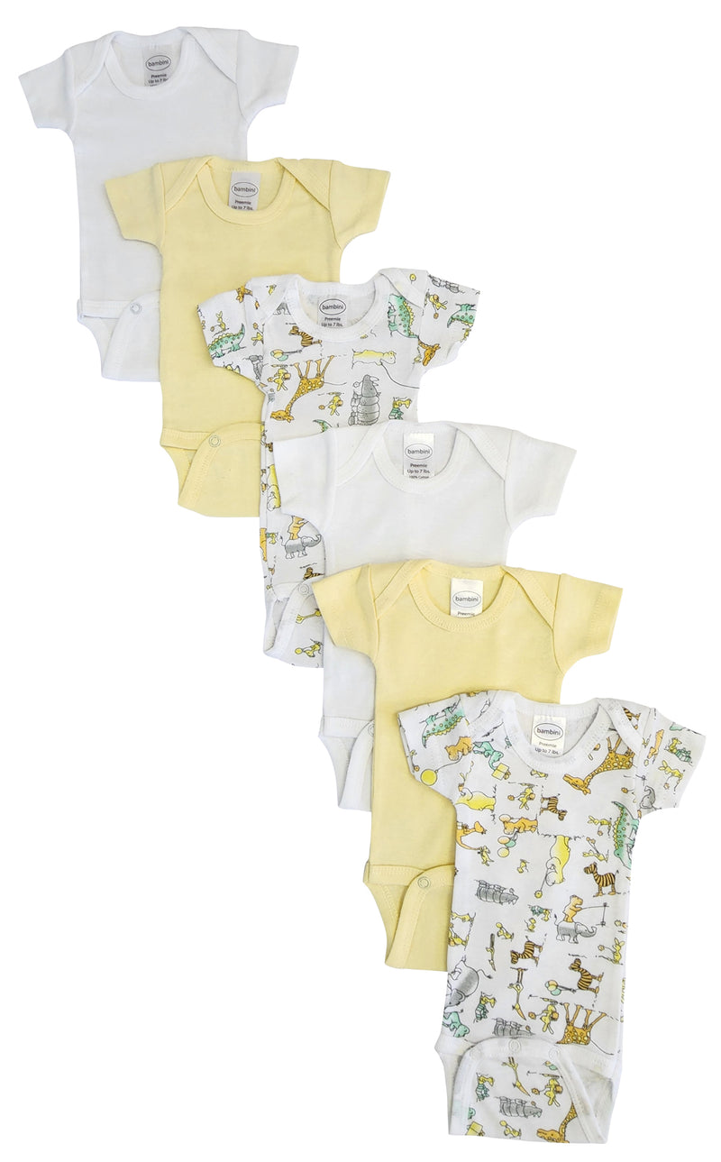 An image displaying Baby Boy, Baby Girl, Unisex Short Sleeve Onezies Variety (pack Of 6) by Bambini