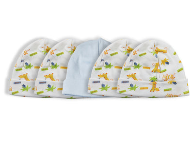 An image displaying Boys Baby Caps (pack Of 5) by Bambini