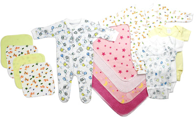 An image displaying Newborn Baby Girls 13 Piece Baby Shower Gift Set by Bambini