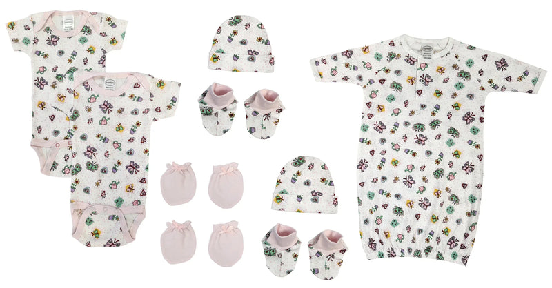 An image displaying Newborn Baby Girl 9 Piece Sets by Bambini