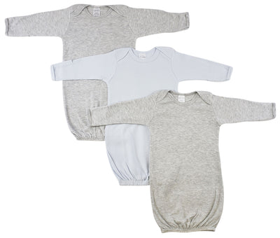 An image displaying Boy Newborn Baby 3 Piece Gown Set by Bambini