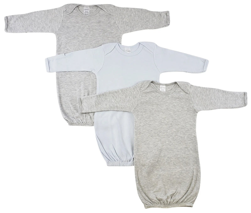 An image displaying Boy Newborn Baby 3 Piece Gown Set by Bambini