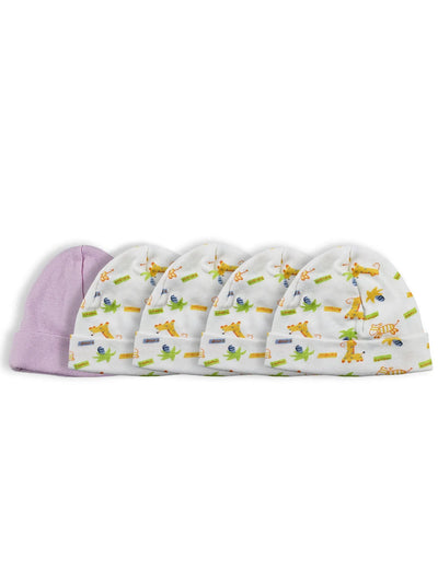 An image displaying Girls Baby Cap (pack Of 5) by Bambini