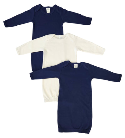 An image displaying Unisex Newborn Baby 3 Piece Gown Set by Bambini