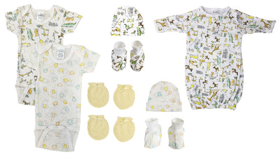 An image displaying Unisex Newborn Baby 9 Piece Sets by Bambini