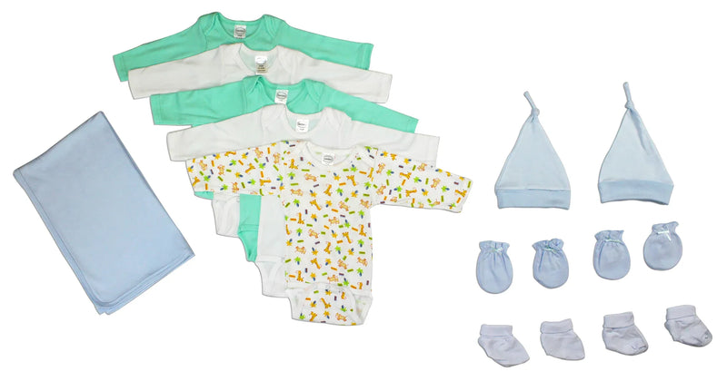 An image displaying Newborn Baby Boys 12 Piece Baby Shower Gift Set by Bambini