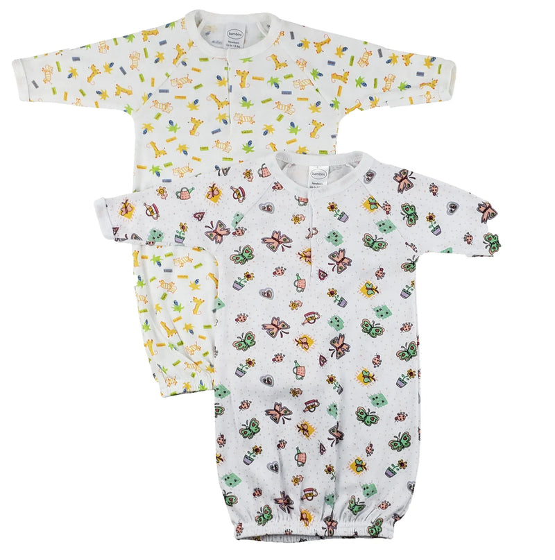 An image displaying Infant Gowns - 2 Pack by Bambini