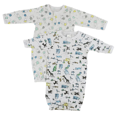 An image displaying Infant Gowns - 2 Pack by Bambini