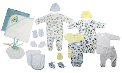 An image displaying Newborn Baby Boy 19 Piece Baby Shower Gift Set by Bambini