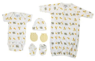 An image displaying Unisex Newborn Baby 5 Piece Sets by Bambini