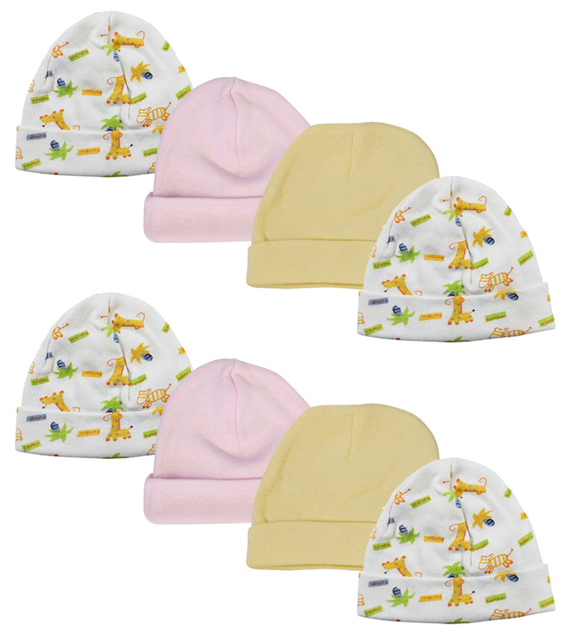 An image displaying Baby Girl Infant Caps (pack Of 8) by Bambini