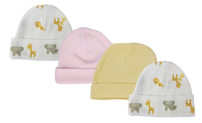 An image displaying Baby Girls Caps (pack Of 4) by Bambini