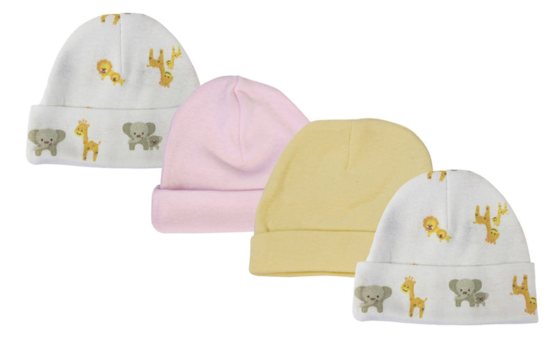 An image displaying Baby Girls Caps (pack Of 4) by Bambini