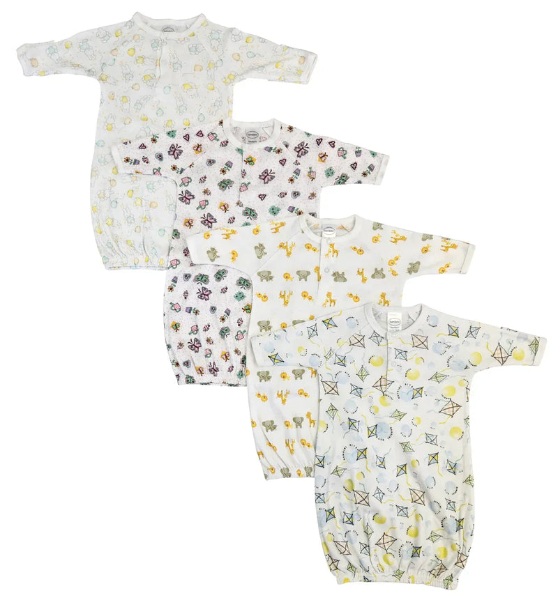 An image displaying Newborn Baby Girls 4 Piece Gown Set by Bambini