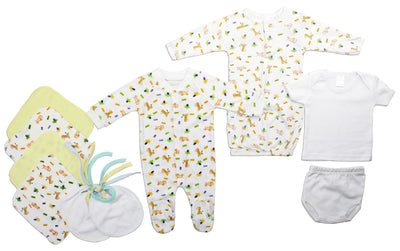 An image displaying Unisex Newborn Baby 11 Piece Baby Shower Gift Set by Bambini