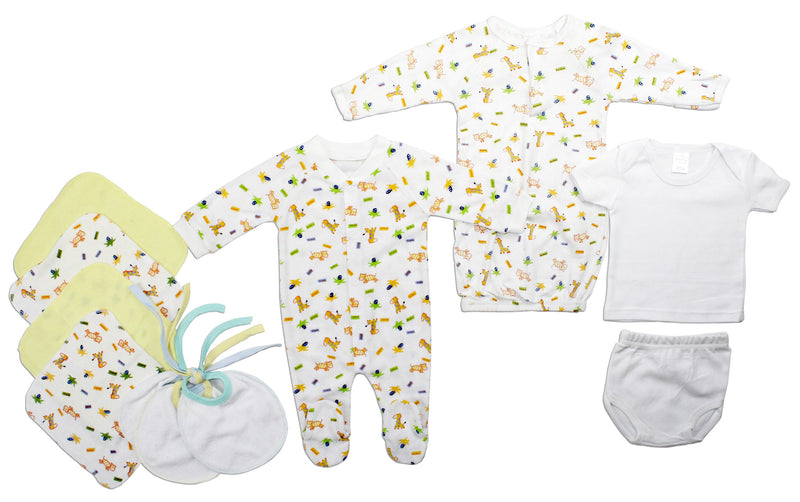 An image displaying Unisex Newborn Baby 11 Piece Baby Shower Gift Set by Bambini