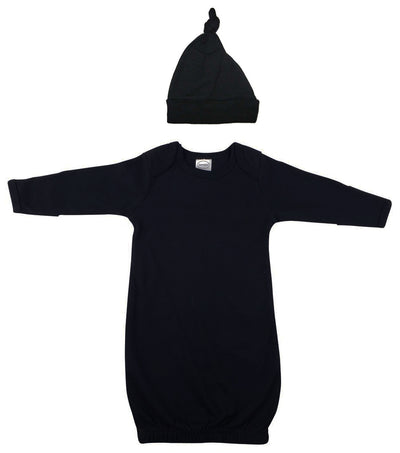 An image displaying Unisex Newborn Baby 2 Piece Gown Set by Bambini