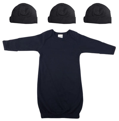 An image displaying Unisex Newborn Baby 4 Piece Gown Set by Bambini