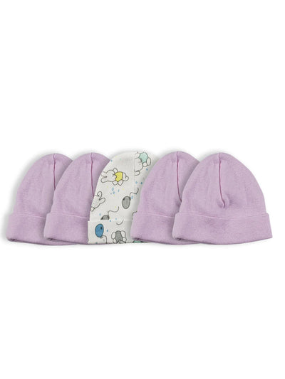 An image displaying Girls Baby Cap (pack Of 5) by Bambini