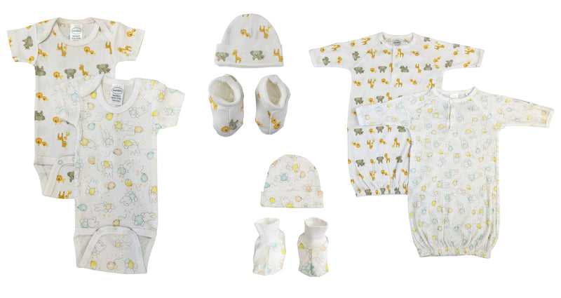 An image displaying Unisex Newborn Baby 8 Piece Sets by Bambini