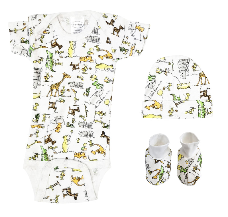An image displaying Unisex Newborn Baby 3 Piece Sets by Bambini