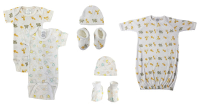 An image displaying Unisex Newborn Baby 7 Piece Sets by Bambini