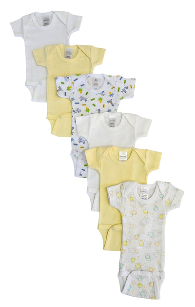 An image displaying Baby Boy, Baby Girl, Unisex Short Sleeve Onezies Variety (pack Of 6) by Bambini