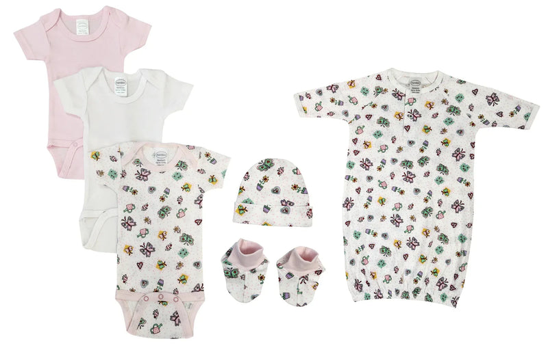 An image displaying Newborn Baby Girl 6 Piece Sets by Bambini