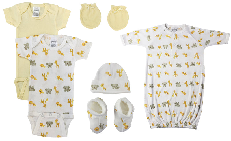 An image displaying Unisex Newborn Baby 6 Piece Sets by Bambini