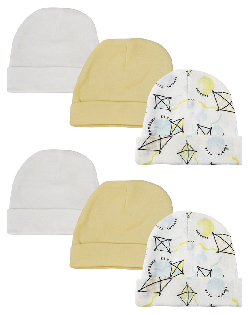 An image displaying Baby Boy, Baby Girl, Unisex Infant Caps (pack Of 6) by Bambini