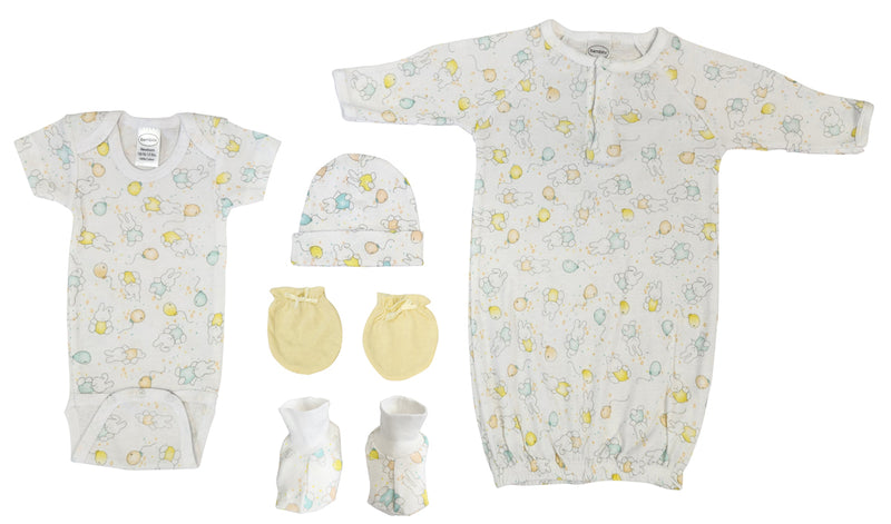 An image displaying Unisex Newborn Baby 5 Piece Sets by Bambini