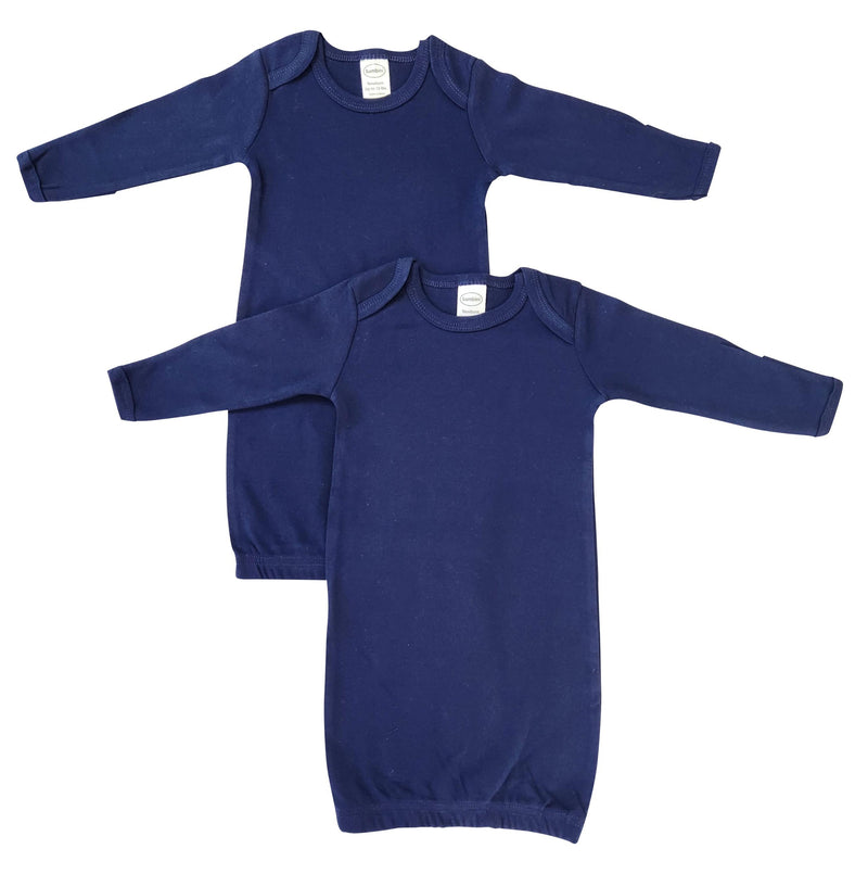 An image displaying Unisex Newborn Baby 2 Piece Gown Set by Bambini