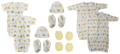 An image displaying Unisex Newborn Baby 10 Piece Sets by Bambini