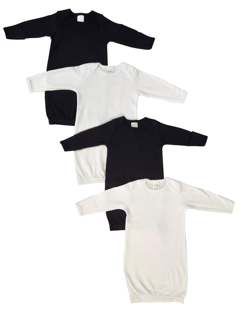 An image displaying Unisex Newborn Baby 4 Piece Gown Set by Bambini