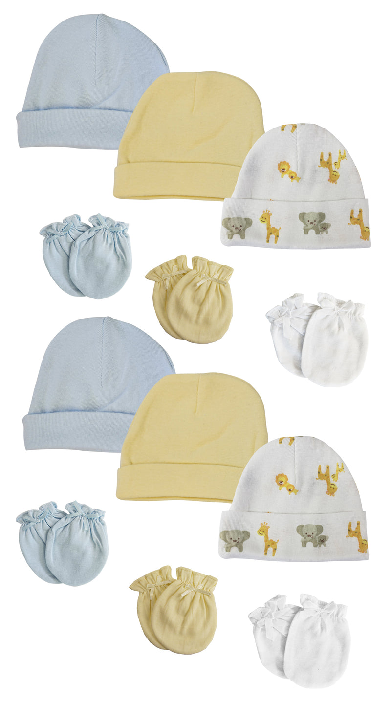 An image displaying Baby Boys Caps And Mittens (pack Of 12) by Bambini
