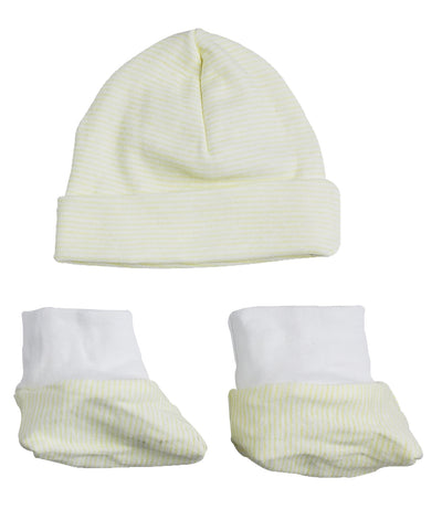 An image displaying Baby Cap And Bootie Set by Bambini