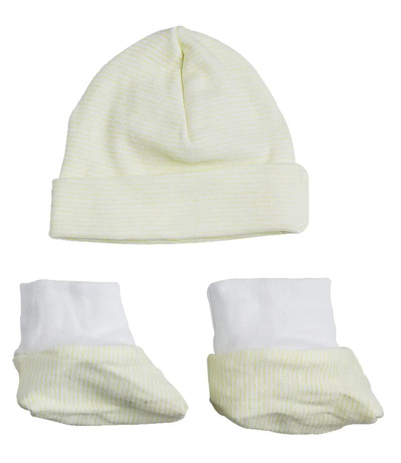 An image displaying Baby Cap And Bootie Set by Bambini