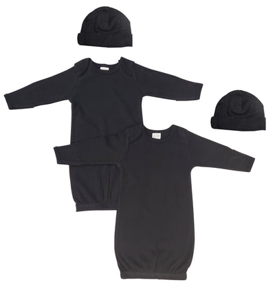 An image displaying Unisex Newborn Baby 4 Piece Gown Set by Bambini