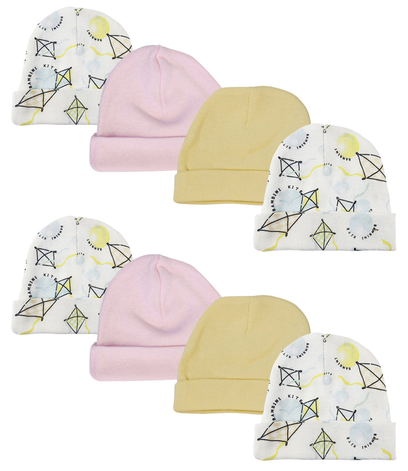 An image displaying Baby Girls Caps (pack Of 8) by Bambini
