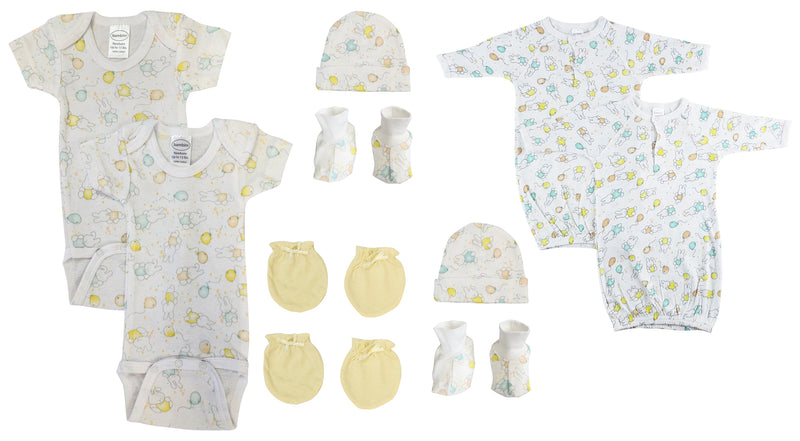 An image displaying Unisex Newborn Baby 10 Piece Sets by Bambini