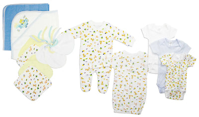 An image displaying Newborn Baby Boys 14 Piece Baby Shower Gift Set by Bambini