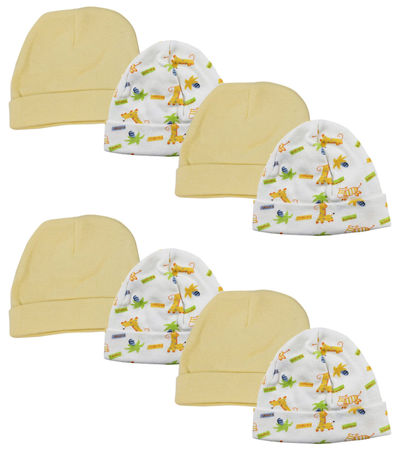 An image displaying Baby Boy, Baby Girl, Unisex Infant Caps (pack Of 8) by Bambini