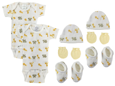 An image displaying Unisex Newborn Baby 8 Piece Sets by Bambini