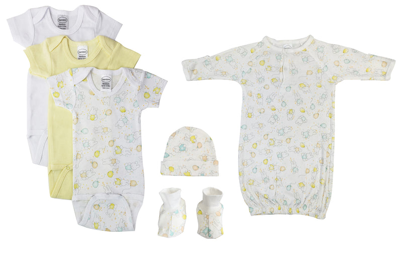 An image displaying Unisex Newborn Baby 6 Piece Sets by Bambini