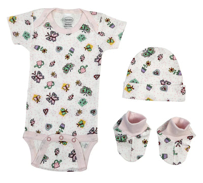 An image displaying Newborn Baby Girl 3 Piece Sets by Bambini
