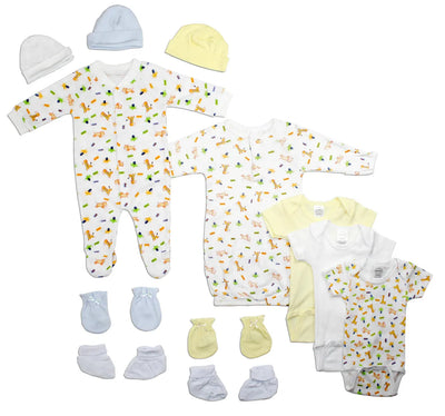 An image displaying Newborn Baby Boys 12 Piece Baby Shower Gift Set by Bambini
