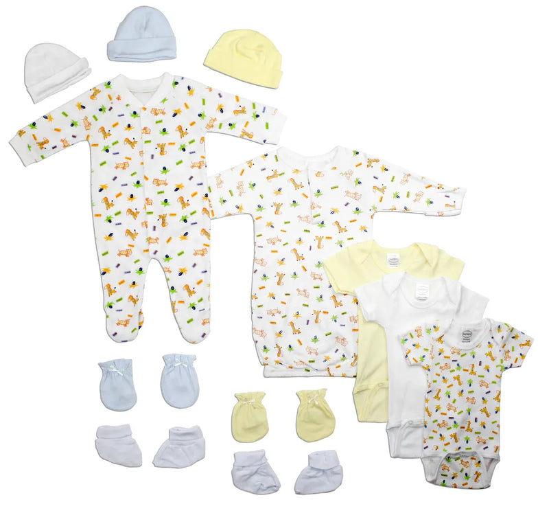 An image displaying Newborn Baby Boys 12 Piece Baby Shower Gift Set by Bambini